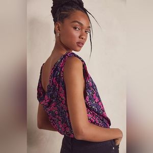 NWT Free People Bare it All Bodysuit in Sunshine Combo Sz XS